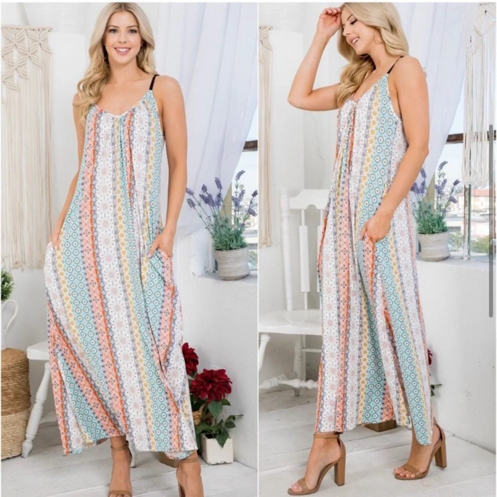 🎉LAST ONE🎉Butter soft boho print women’s dress - Picture 3 of 5